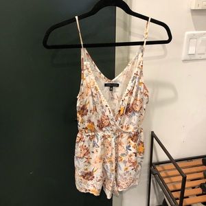 Kendall & Kylie floral romper with lace. Size XS.